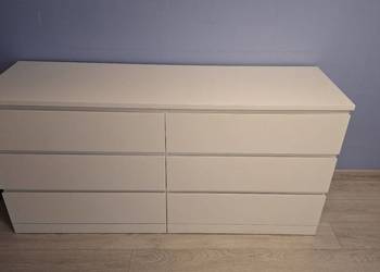 Komoda, IKEA MALM, biała, 6 szuflad, 160x78x48 cm