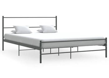 Łóżko Metalowe Szare Rama Łóżka Ze Stelażem 140 x 200 cm WM-286494