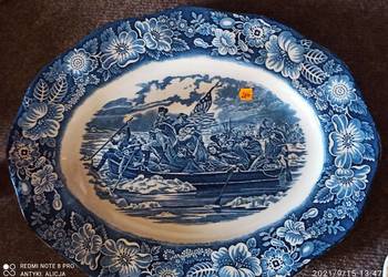 Patera, owalna. Historic Colonial. Uratowani.  Liberty Blue.