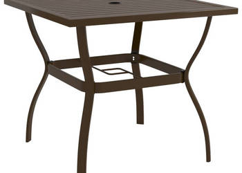 Stół ogrodowy brązowy 815 x 815 x 72 cm stal WM-312279
