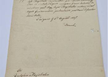 Stary dokument po łacinie papier czerpanym 1837r Podgórze