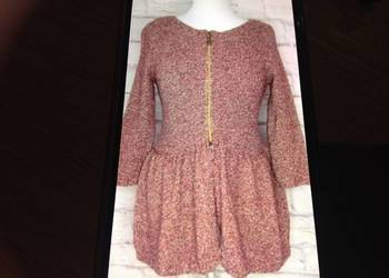 Sweter Kardigan Tunika Damski ZARA rozm XS z Metaliczną Nitką