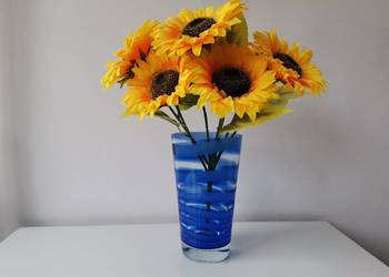 Stary duży, ciężki wazon w oplocie Makora Krosno