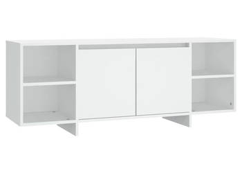 Szafka pod TV biała 130x35x50 cm materiał drewnopochodny WM-809584