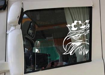 Naklejki SCANIA VABIS bok szyba drzwi biała 2sztuki nakleja AFLED truck