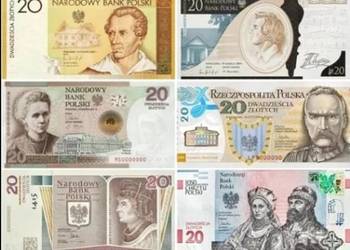 Zestaw 11 Banknot Granica 1050 Chrzest Długosz Legionów UNC