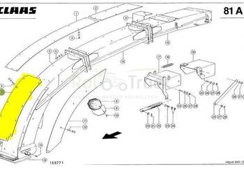 BLACHA TUNEL OSŁONA WYSYPU CLAAS JAGUAR 800 USA 0786770