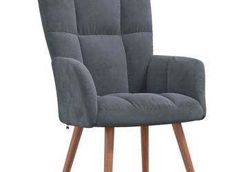 vidaXL Fotel, ciemnoszary, obity aksamitem(SKU:328052)