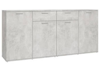 Szafka szarość betonu 160x36x75 cm materiał drewnopochodny WM-3074931