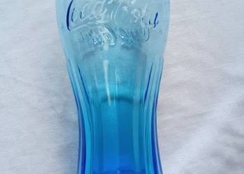 Niebieska kolekcjonerska szklanka Coca Cola 0,25 L. Koffeinhaltig.