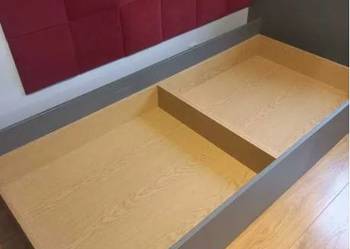 Łóżko 90x200 + Materac IKEA Åbygda + Stelaż listwowy IKEA Lönset