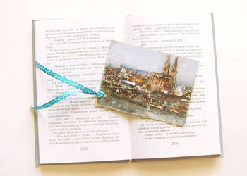 zakładka do książki, shabby chic zakładka z krajobrazami