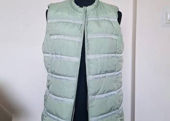 Pudrowy miętowy pastelowy bezrękawnik kamizelka z kieszeniami 40 hit