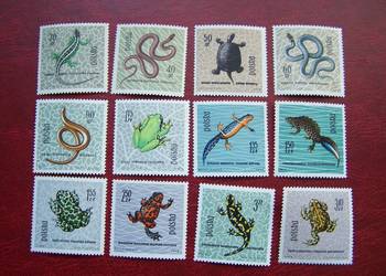 Polska 1963 MNH Mi. 1393/1404 Fauna Gady  a