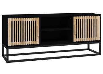 Szafka pod TV czarna 105x30x45 cm materiał drewnopochodny WM-352098