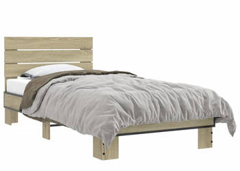 Rama łóżka dąb sonoma materiał drewnopochodny 75x190 cm WM-845748