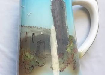 Ceramiczny kufel - pamiątka z Tallina, pojemność 1 L. Sygnowany.