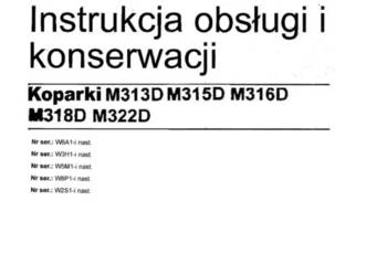 Instrukcja obsługi DTR  CAT M313D M315D M316D M318D M322D