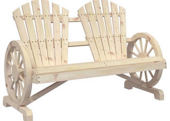 2-osobowe krzesło ogrodowe Adirondack lite drewno jodłowe WM-365095