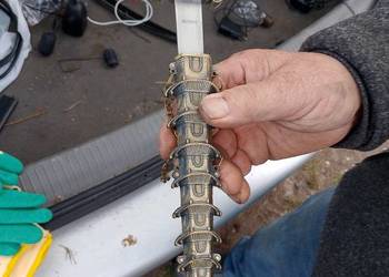 Nóż Finka nożyk tasak ozdobny ciężki sygnowany STAINLES