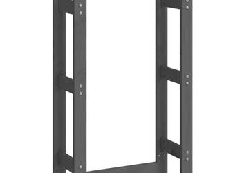 Stojak na drewno opałowe szary 60x25x100 cm drewno sosnowe WM-822414
