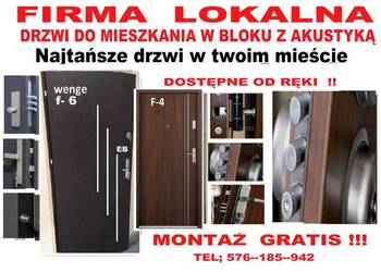 Drzwi wewnątrzklatkowe wejściowe , zewnętrzne antywłamaniowe