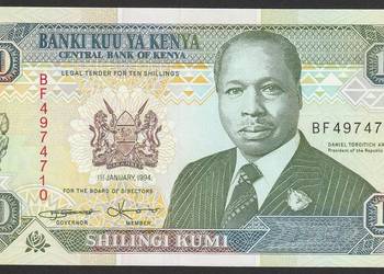 KENIA 10 SHILLING 1994 - STAN BANKOWY UNC