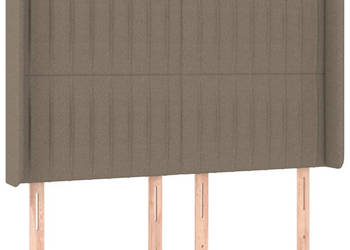 Zagłówek uszak taupe 147x16x118/128 cm tkanina WM-3119820