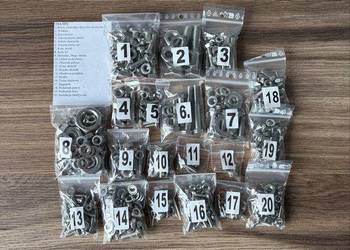 NOWY KOMPLET ŚRUB ŚRUBY NIERDZEWNE OSA M52