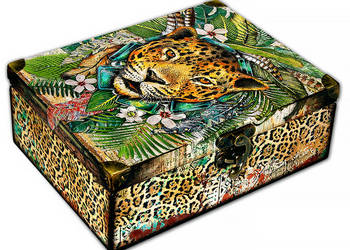 SZKATUŁKA pudełko drewniane JAGUAR Amazonia 22x16