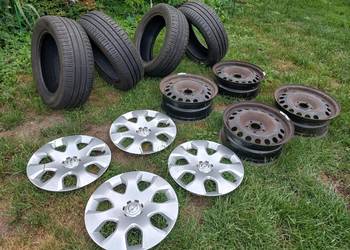 Koła stalowe 16'' Opel. Opony letnie Falken 205/55/16. Kołpaki oryginał