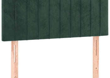 Zagłówek do łóżka z LED ciemnozielony 100x5x78/88 cm aksamit WM-3121895