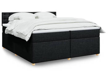 Łóżko z Materacem Kontynentalne Czarne Do Sypialni 200x200 cm WM-3289103