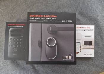 Zamek SwitchBot Lock Ultra Vision Combo 3w1 z centralką Hub Mini Matter