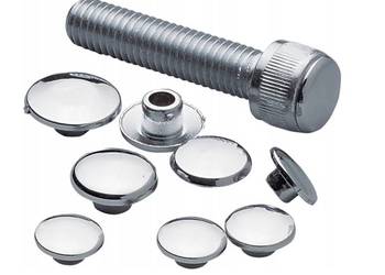 Uniwersalne zaślepki ozdobne chromowane do śrub imbusowych M6 - 6 szt.