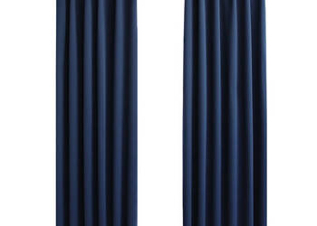 Zasłony zaciemniające z haczykami 2 szt. niebieskie 140x245 cm WM-134456