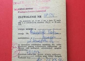( 1908 ) Zezwolenie Na Rybołówstwo Morskie, Przeradzki