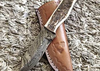 Nóż Myśliwski Damast 7/Róg/Custom