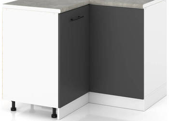 Szafka Kuchenna Stojąca Z Blatem Narożna 90x90cm Spremium Szary Mat