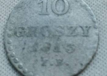 1813 r KSIĘSTWO WARSZAWSKIE-I.B. 10 GROSZY-SREBRO