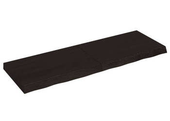 Półka ciemnobrązowa 120x40x(2-6) cm wykończone drewno dębowe WM-363815