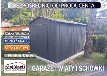 GRAFIT Garaż Blaszany Na narzędzia Schowek-Wiatka ogrodowa – Maj-BlacH