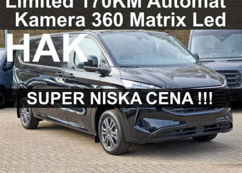 Ford Transit Custom Limited A8 170KM Hak Duza konsola Zbiornik 70l - Niska…