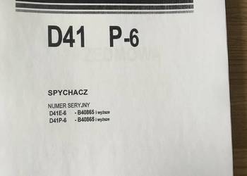 dtr instrukcja obsługi spychacz komatsu d41p-6 i inne