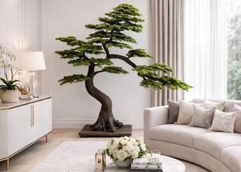 Sztuczne drzewko bonsai 200 cm jak żywe - duże bonsai do salonu Premium