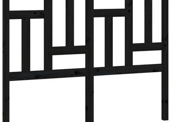 Wezgłowie łóżka czarne 2055x4x100 cm lite drewno sosnowe WM-818994