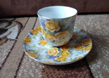 filiżanka porcelanowa z talerzykiem pierrot