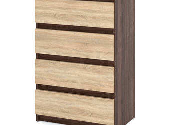 Komoda 4 Szuflady 60cm Pojemna Szafka Rtv Sypialnia Salon Dąb Wenge Sonoma