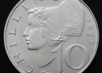 Austria 10 schilling 1973 - SREBRO
