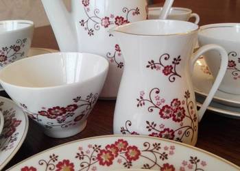 Serwis kawowy, deserowy 6osób, porcelana LETTIN